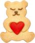 Preview: Teddybär mit Herz 6 cm