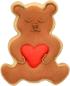 Preview: Teddybär mit Herz 6 cm