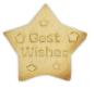 Preview: Stern Best Wishes mit Auswerfer 5 cm