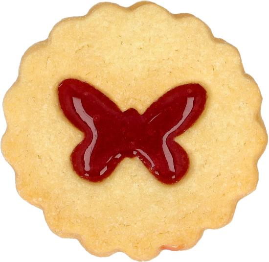 Linzer mit Schmetterling 5 cm doppelseitig