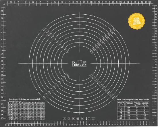 Ausrollmatte aus Silikon mit Skalierung 45 x 55