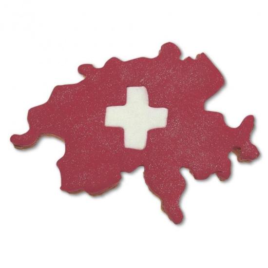 Kontur Schweiz mit Kreuz - 8,5 cm