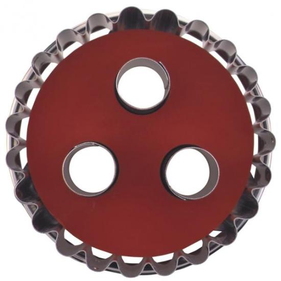 Linzer 3-Loch mit Auswerfer 6,5 cm